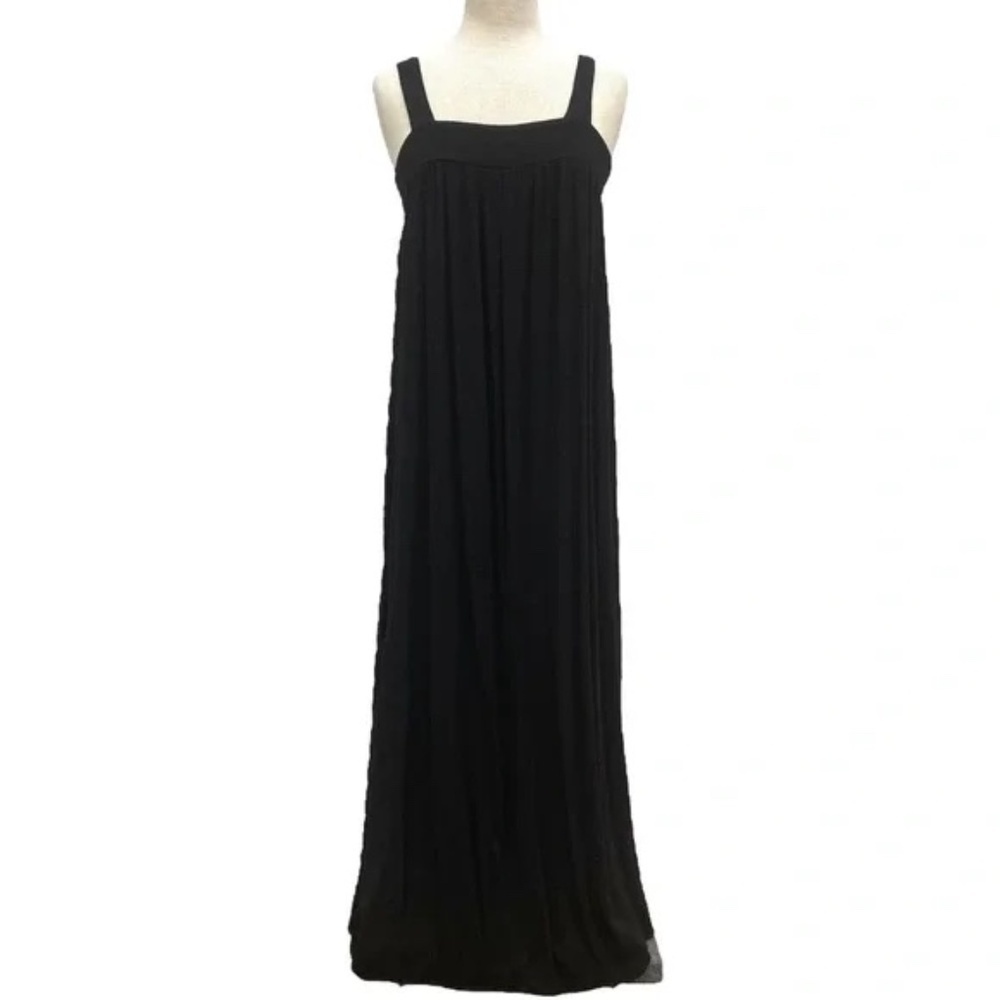 Carly Jean Black Gauze Tie Back Maxi Dress (Size S)